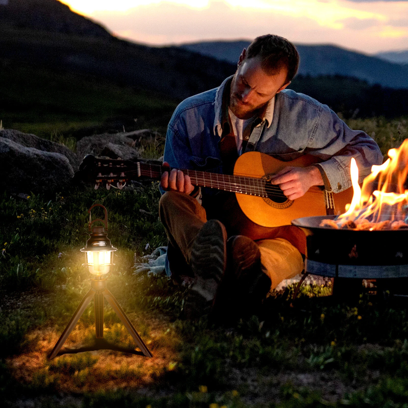 (image for) Astrolux&reg; CL01 1800-6500K Stepless Dimming Camping Light Tripod Available USB-C Rechargeable 30h Max Runtime Outdoor LED Tent Light Multifunction Ambient Lamp Atmosphere Light